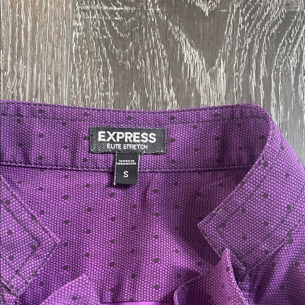 Express Purple Ruffle Blouse - Picture 2 of 2
